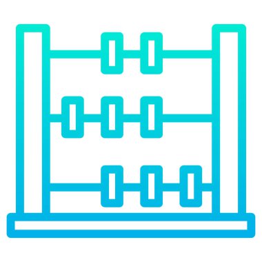 Abaküs. Web simgesi basit illüstrasyon