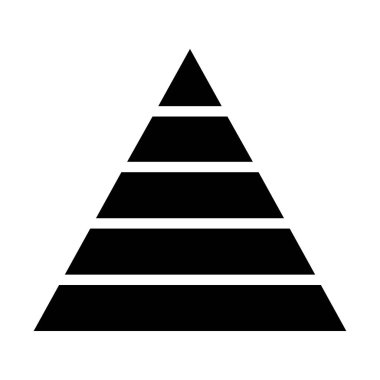 Piramit. Web simgesi basit illüstrasyon