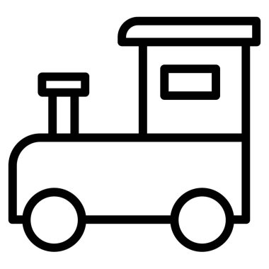 tren web simgesi basit tasarım