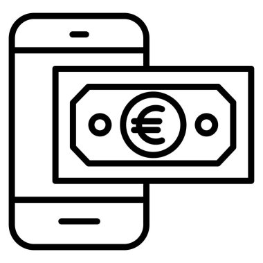 Avro para birimi kavramı basit sanat vektörü illüstrasyonu 