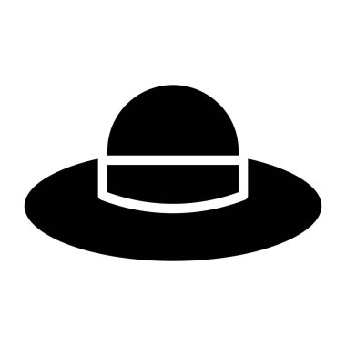 Basit şapka simgesi, vektör çizimi