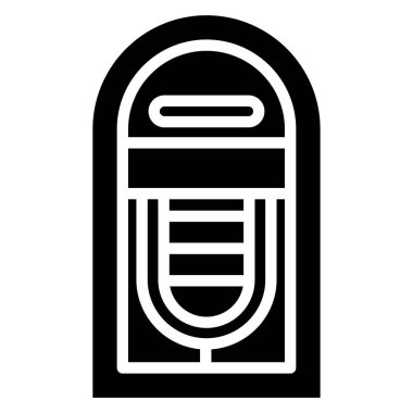 Mikrofon. Web simgesi basit illüstrasyon