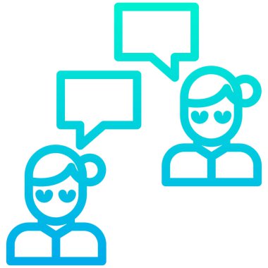 Konuşma. Web simgesi basit illüstrasyon