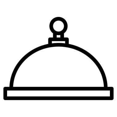 Cloche, yemek ve restoran ikonu. vektör illüstrasyonu