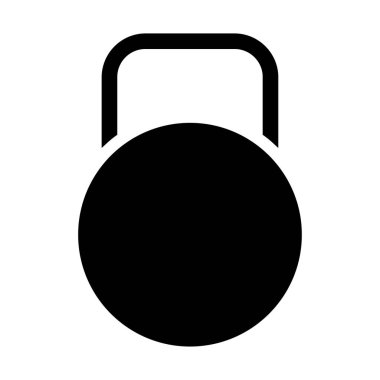 Kettlebell ikonu. Basit resimleme