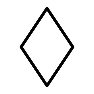 Elmas ikonu. düz tasarım biçimi