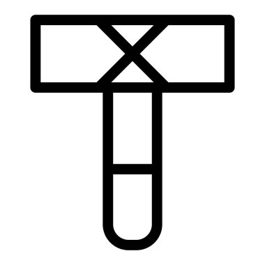 Beyaz arkaplanda basit çekiç vektör resimleme