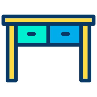 Tablo basit simgesi, vektör illüstrasyonu