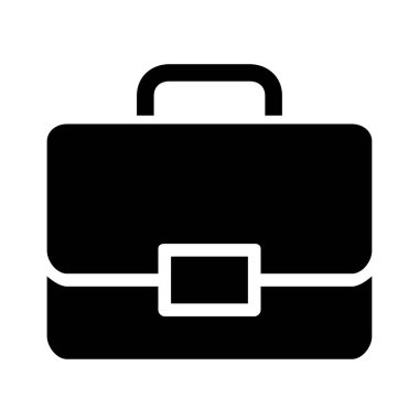 evrak çantası minimalist vektör simgesi beyaz üzerinde izole