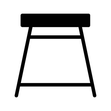 Dışkı minimalist vektör simgesi beyaza izole edildi