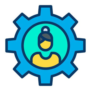 yönetim web simgesi basit illüstrasyon