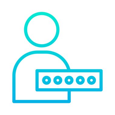 Basit UI profili simgesi, vektör illüstrasyonu