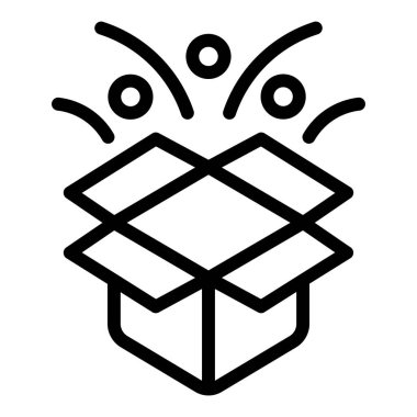 Sihirli Kutu Web simgesi basit vektör illüstrasyonu