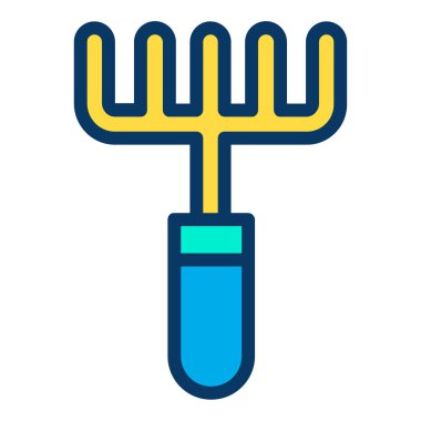 Basit çatal simgesi, vektör illüstrasyonu