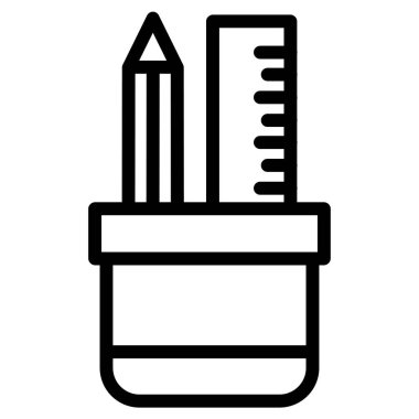 Kalem. Web simgesi basit illüstrasyon