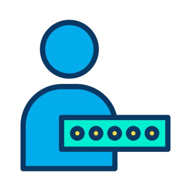 Basit UI profili simgesi, vektör illüstrasyonu