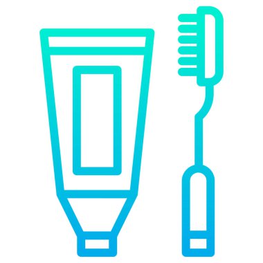 Ağız temizliği basit simge, vektör illüstrasyonu