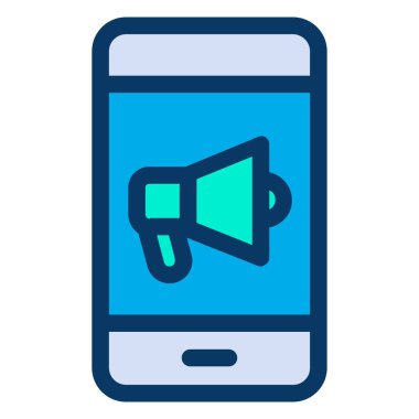 Cep telefonu. Web simgesi basit illüstrasyon