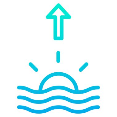 Deniz. Web simgesi basit illüstrasyon