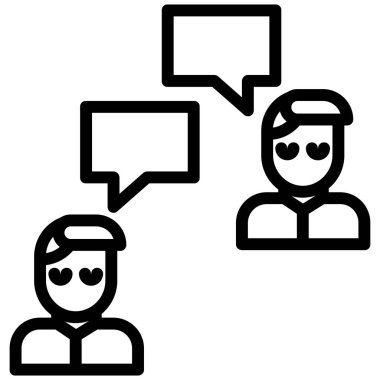 Erkek erkeğe web simgesi basit vektör illüstrasyonu