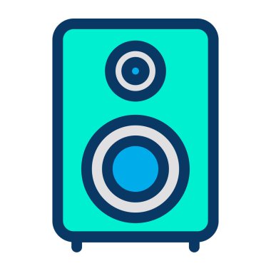  Hoparlör, beyaz arkaplanda basit vektör simgesi