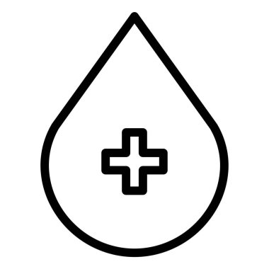 Tıbbi bir ikonun vektör çizimi. Kan!