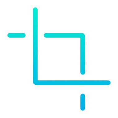 Kırpma simgesinin vektör illüstrasyonu