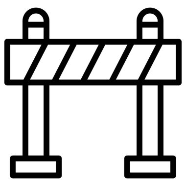 Bariyer. Web simgesi basit illüstrasyon