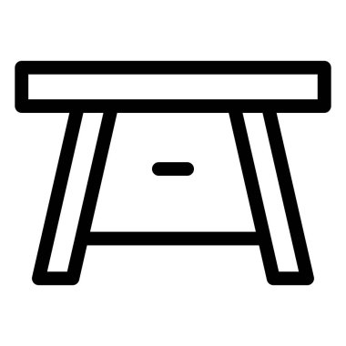 masa web simgesi vektör illüstrasyonu