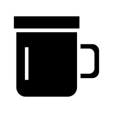 çay kupası düz simgesi, vektör illüstrasyonu