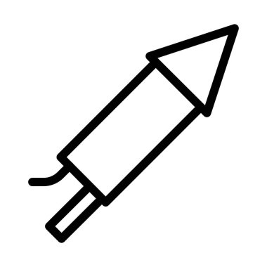 Havai fişekler. Web simgesi basit illüstrasyon