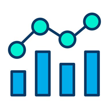 Basit iş grafik simgesi, vektör illüstrasyonu