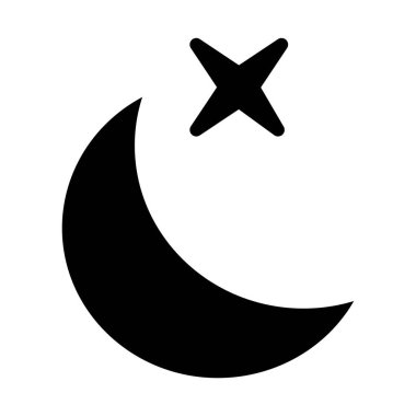 Ay. Web simgesi basit illüstrasyon