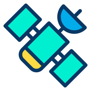 Uydu. Web simgesi basit illüstrasyon