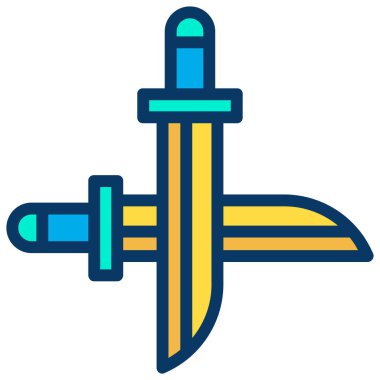 Kılıç basit simgesi, vektör gösterimi