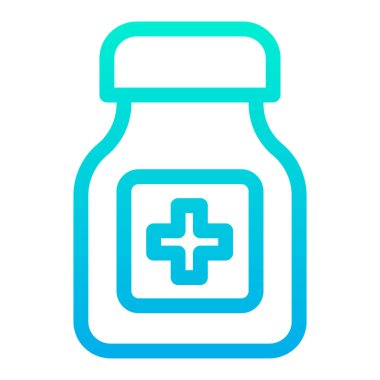 İlaç şişesi çizgisi vektör gösterimi