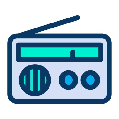Radyo, web simgesi basit illüstrasyon
