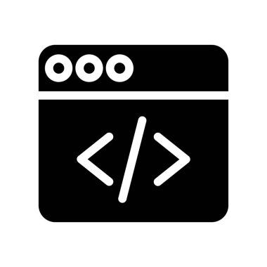 Tarayıcı. Web simgesi basit illüstrasyon