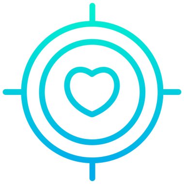 Beyaz arkaplandaki basit vektör simgesini hedef al