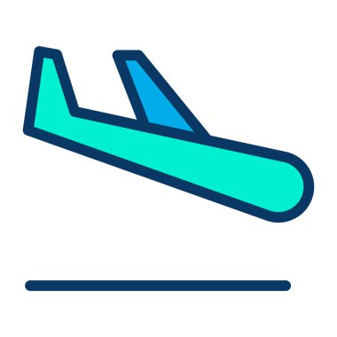 Basit uçuş simgesi, vektör illüstrasyonu