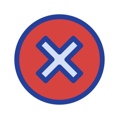 İptal et. Web simgesi basit illüstrasyon