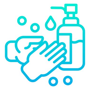 Basit El Yıkama simgesi, vektör illüstrasyonu