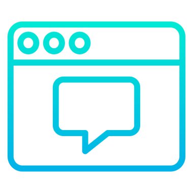 Konuş. Web simgesi basit illüstrasyon