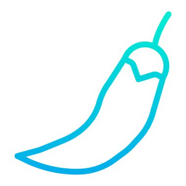 Chili biberi ikonu. Vektör illüstrasyonu