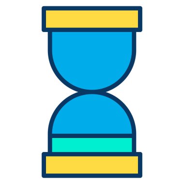 Zaman basit simgesi, vektör illüstrasyonu