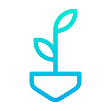 Bitki. Web simgesi basit illüstrasyon