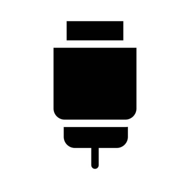 Usb buji basit simgesi, vektör illüstrasyonu