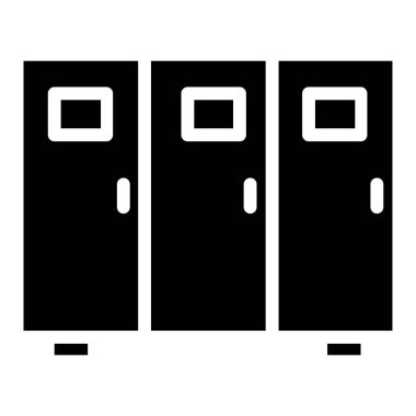 dolap web simgesi basit vektör illüstrasyonu