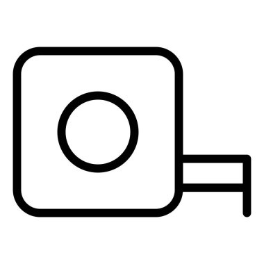 Teyp web simgesi basit vektör illüstrasyonu ölçülüyor