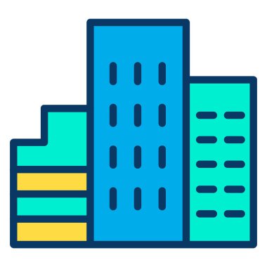 Bina. Web simgesi vektör illüstrasyonu